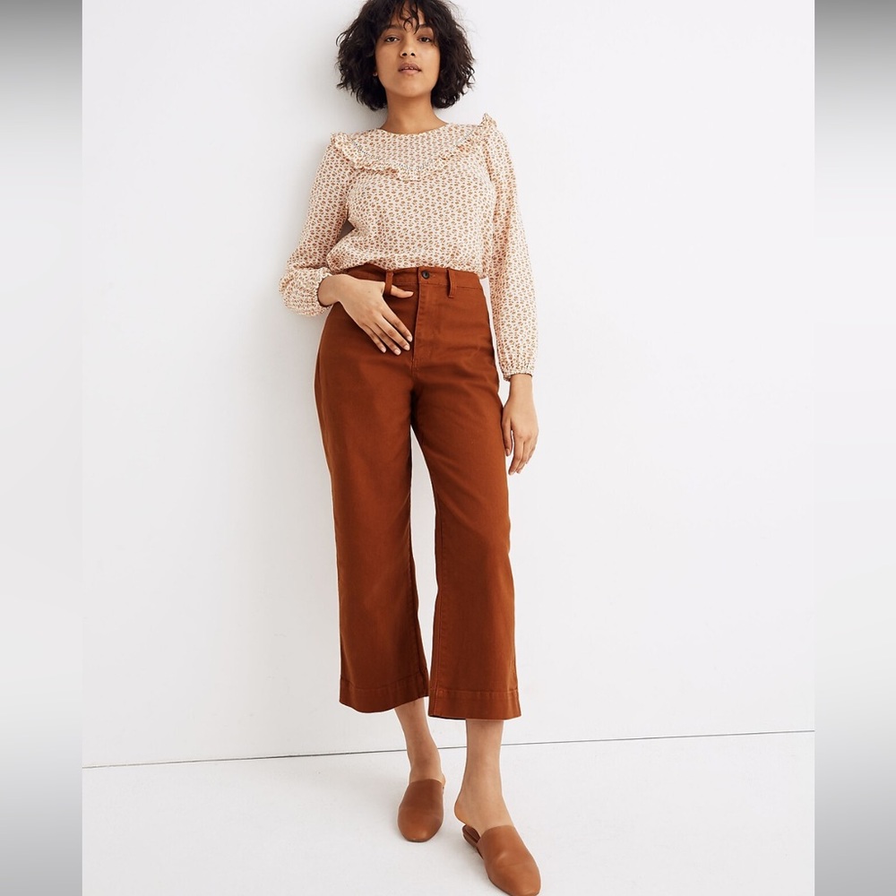 Madewell Slim Emmett Wide-Leg Crop Pants